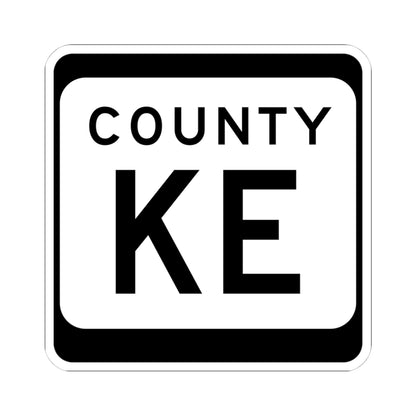 WIS County KE (Wisconsin) (Road Sign) STICKER Vinyl Kiss-Cut Decal