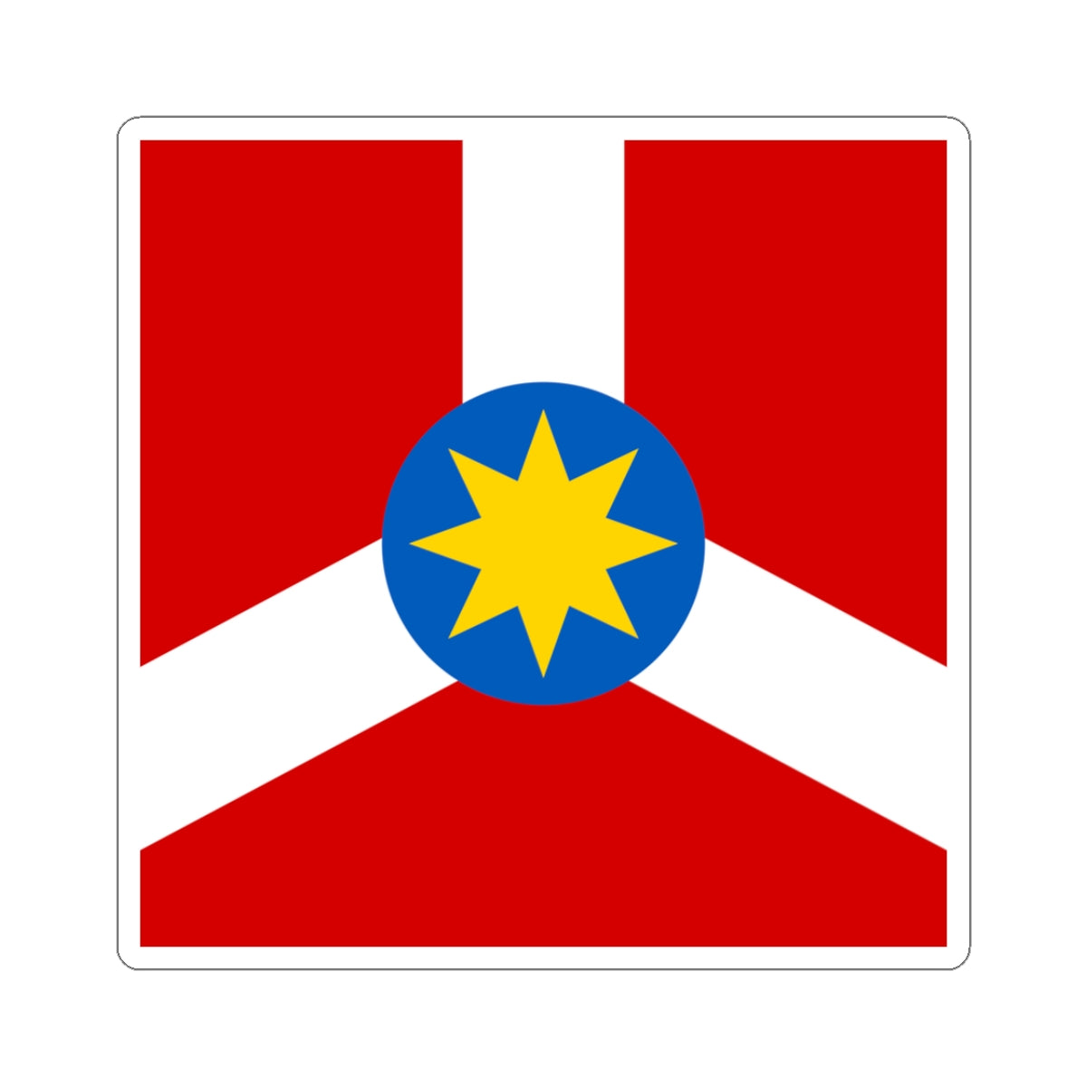 Berezhany Vinnytsia Oblast flag (Ukraine) STICKER Vinyl Kiss-Cut Decal