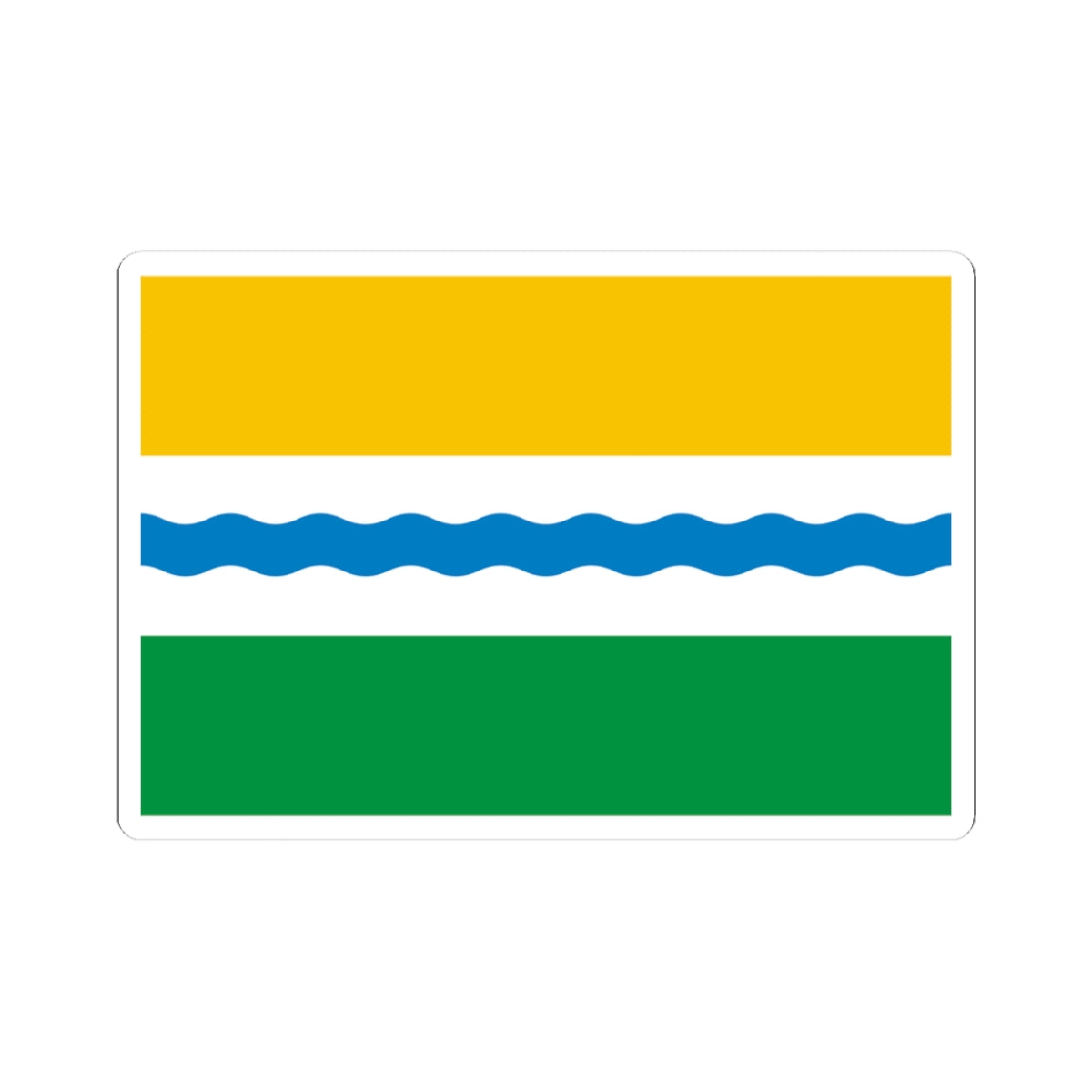 Flag of Tevrizsky rayon Omsk oblast (Russia) STICKER Vinyl Kiss-Cut Decal