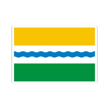 Flag of Tevrizsky rayon Omsk oblast (Russia) STICKER Vinyl Kiss-Cut Decal