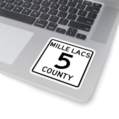 Mille Lacs County 5 MN (Minnesota) (Road Sign) STICKER Vinyl Kiss-Cut Decal