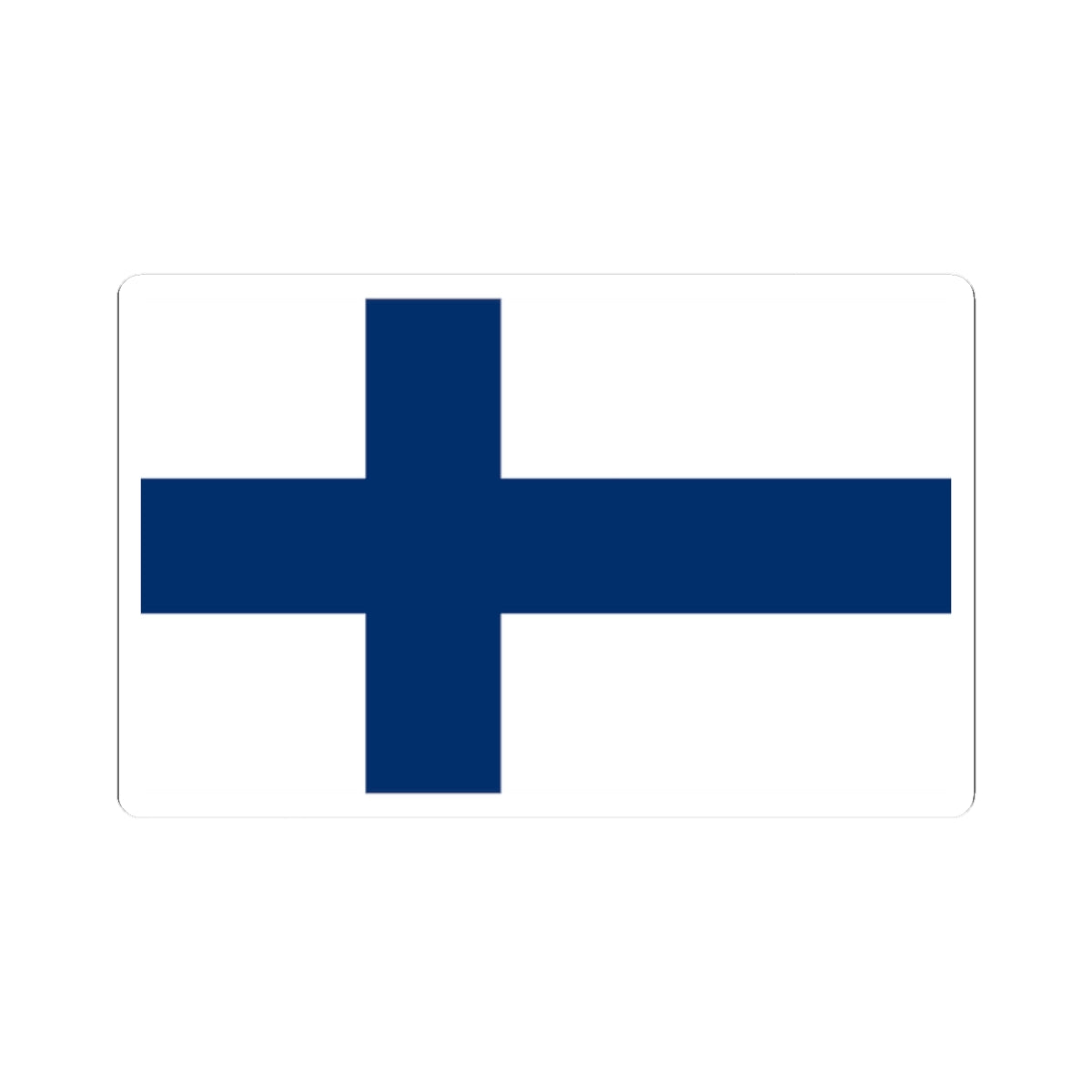 Flag of Finland (Finland) STICKER Vinyl Kiss-Cut Decal