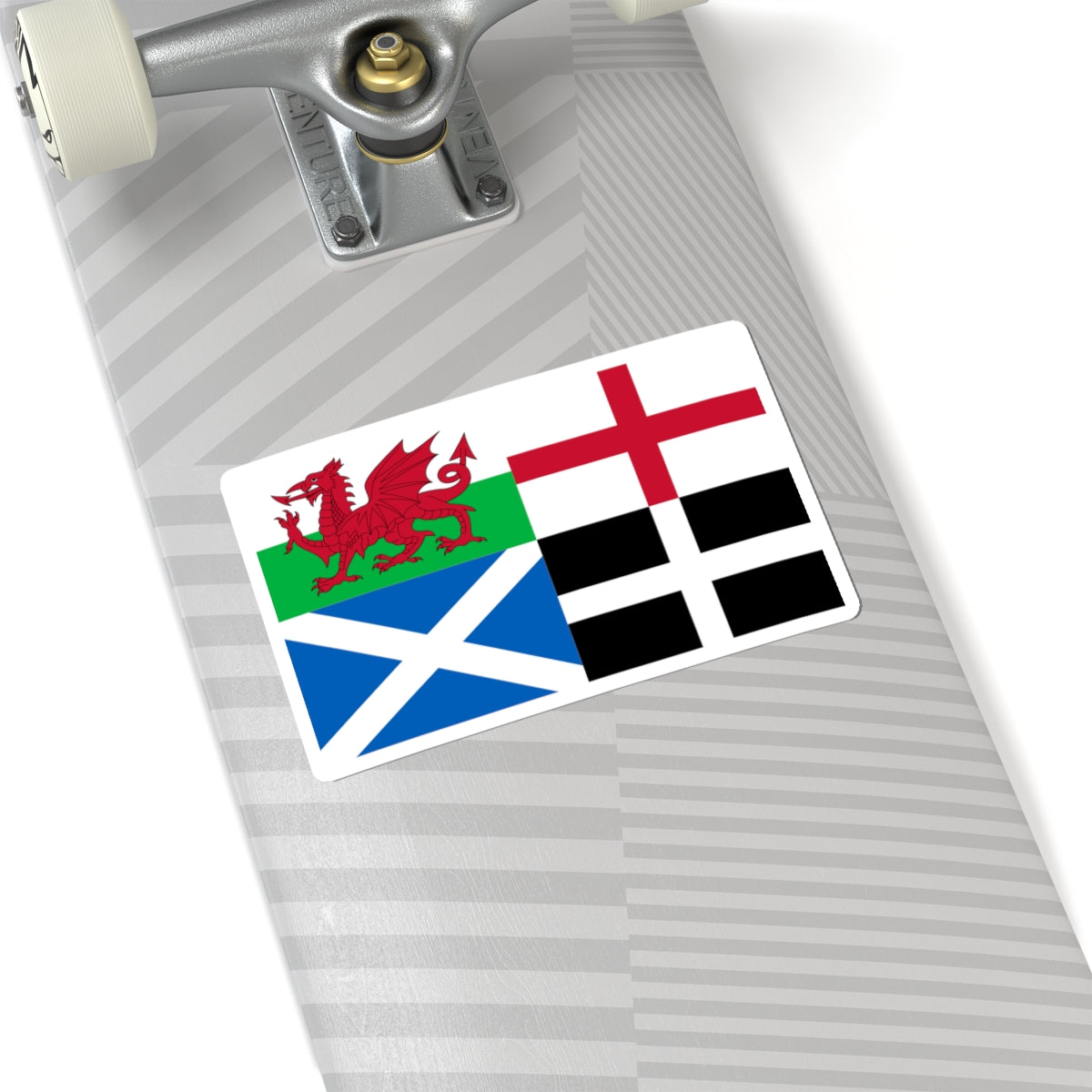 Flags of Wales England Scotland and Cornwall (England) STICKER Vinyl Kiss-Cut Decal