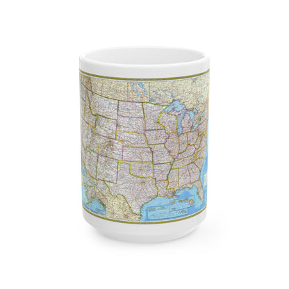 USA - The United States (1982) (Map) White Coffee Mug-15oz-The Sticker Space