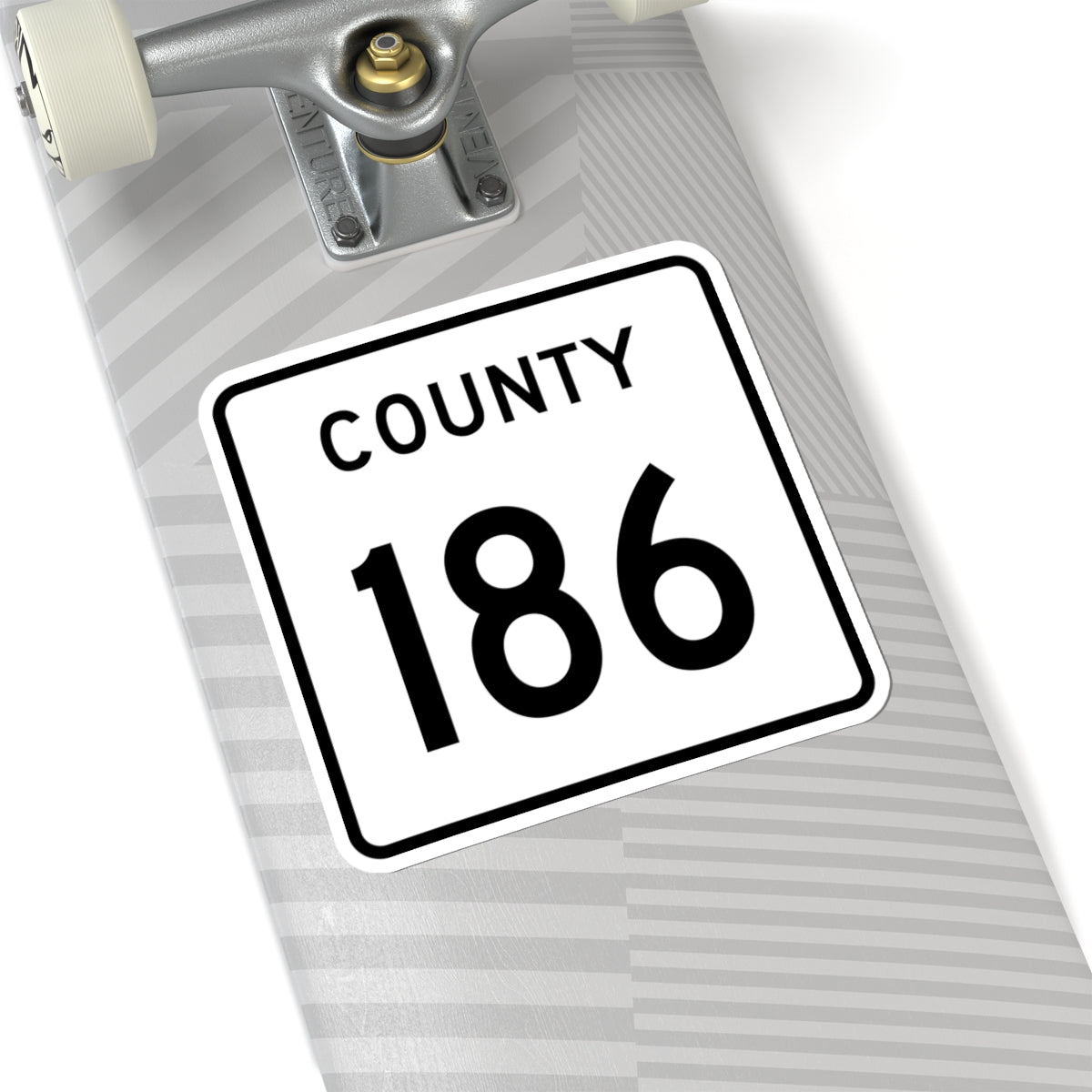 County 186 square (Minnesota) (Road Sign) STICKER Vinyl Kiss-Cut Decal