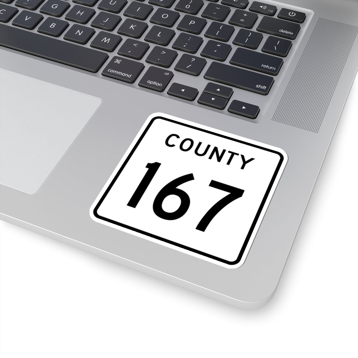 County 167 square (Minnesota) (Road Sign) STICKER Vinyl Kiss-Cut Decal
