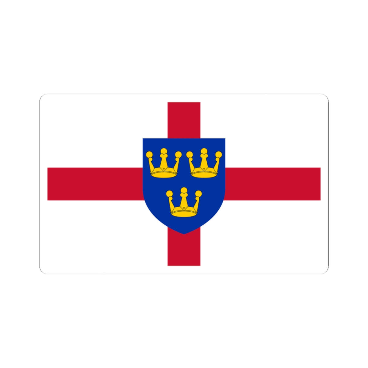 Flag of East Anglia (England) STICKER Vinyl Kiss-Cut Decal