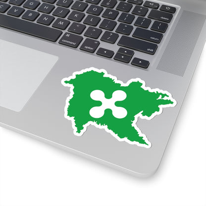 Flag map of Greater Lombardy (Italy) STICKER Vinyl Kiss-Cut Decal