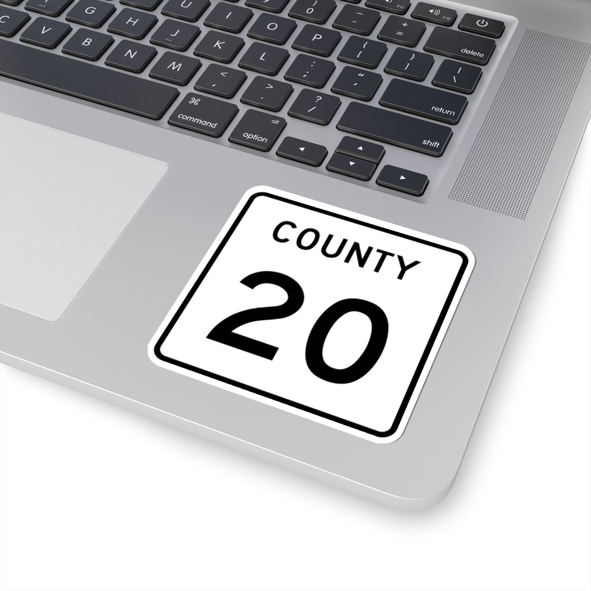 County 20 square (Minnesota) (Road Sign) STICKER Vinyl Kiss-Cut Decal