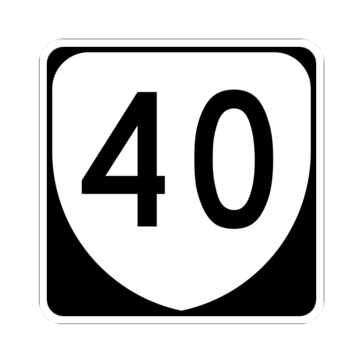 Virginia 40 (Virginia) (Road Sign) STICKER Vinyl Kiss-Cut Decal