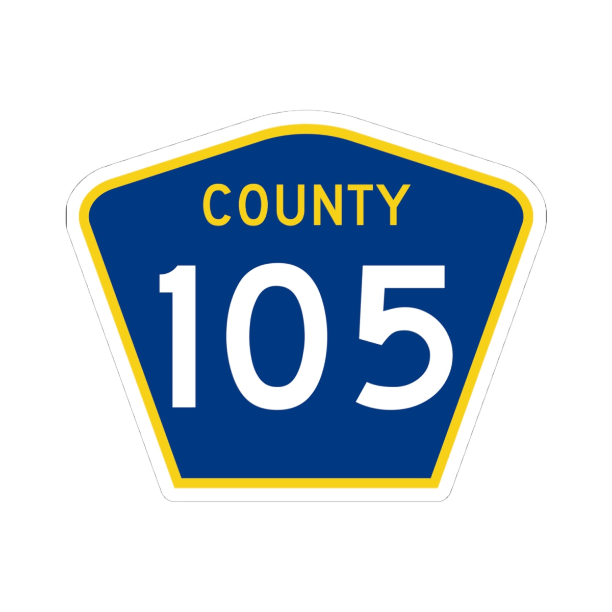 County 105 MN (Minnesota) (Road Sign) STICKER Vinyl Kiss-Cut Decal