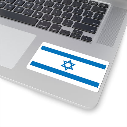 Flag of Israel Pale Blue 1-2 (Israel) STICKER Vinyl Kiss-Cut Decal