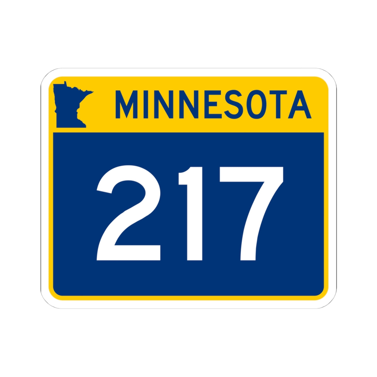MN-217 wide (Minnesota) (Road Sign) STICKER Vinyl Kiss-Cut Decal