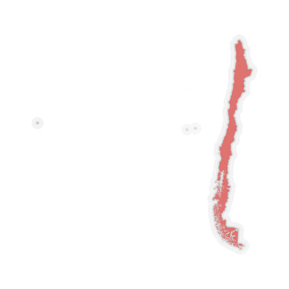 Map of Chile (Chile) STICKER Vinyl Kiss-Cut Decal