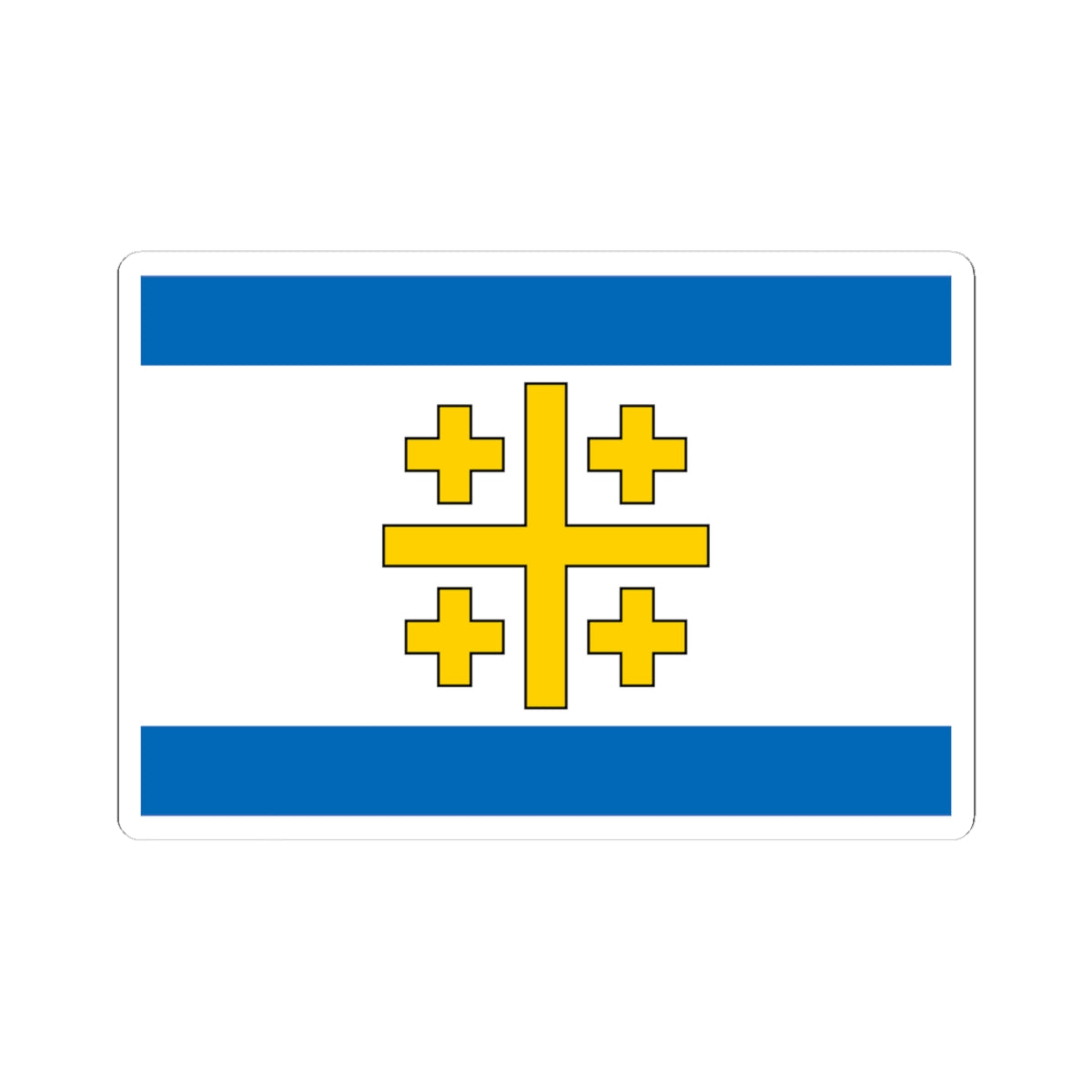 Flag of the State of Palestine Proposal 5 (Israel) STICKER Vinyl Kiss-Cut Decal