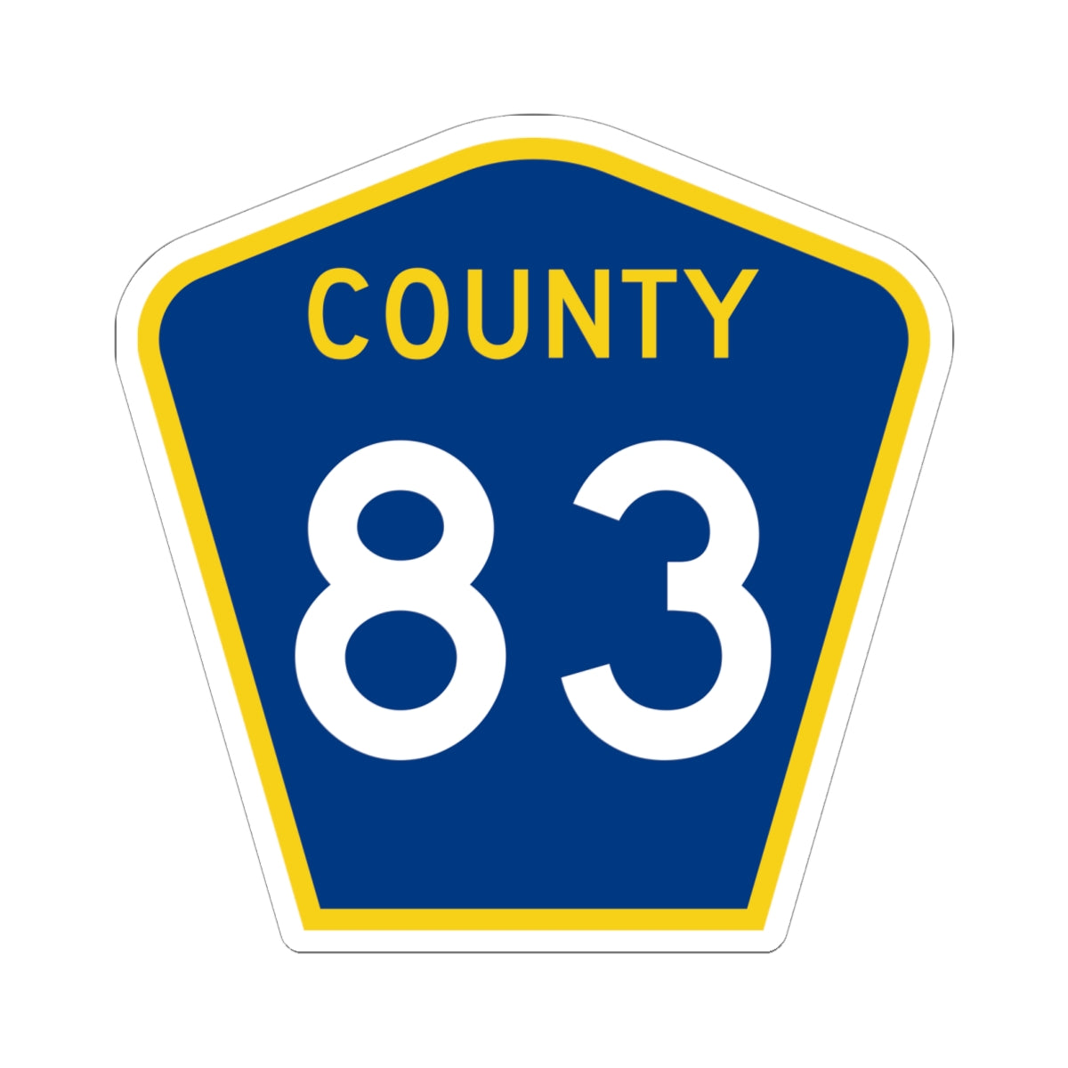 County 83 MN (Minnesota) (Road Sign) STICKER Vinyl Kiss-Cut Decal