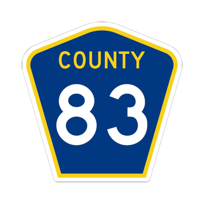 County 83 MN (Minnesota) (Road Sign) STICKER Vinyl Kiss-Cut Decal