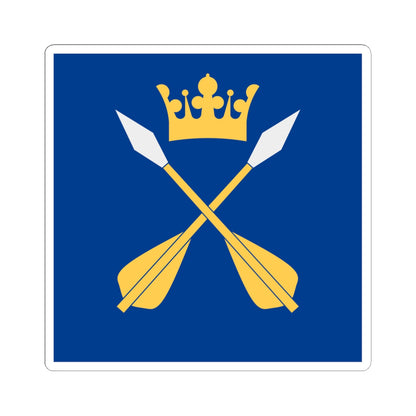 Dalarnas lan vapenflagga (Sweden) STICKER Vinyl Kiss-Cut Decal