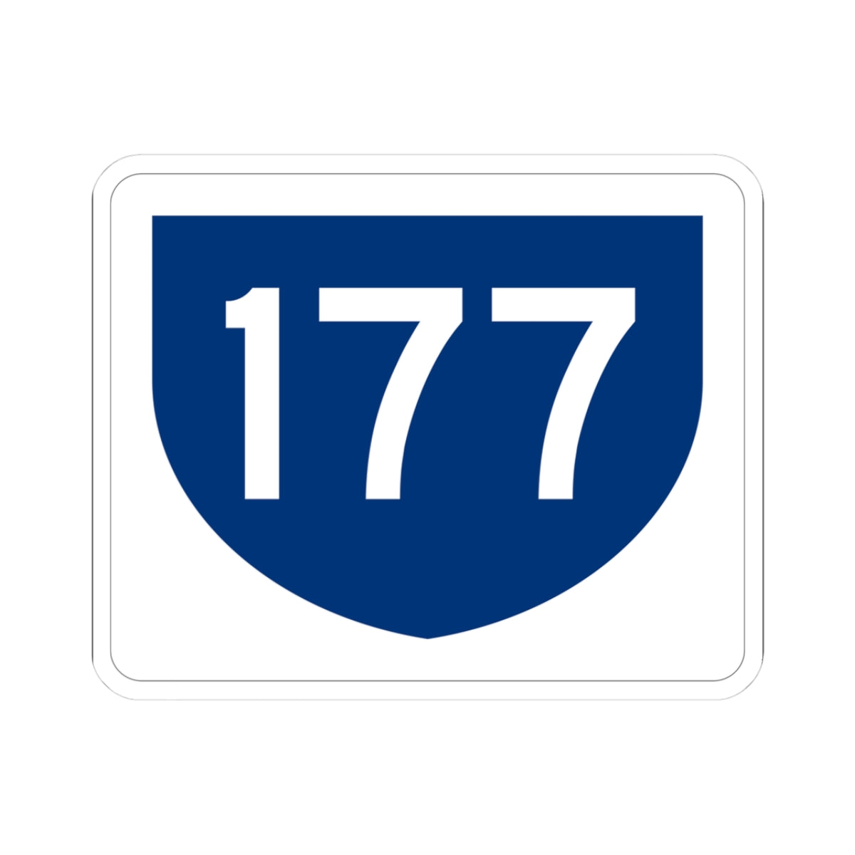 PR primary 177 (Puerto Rico) (Road Sign) STICKER Vinyl Kiss-Cut Decal