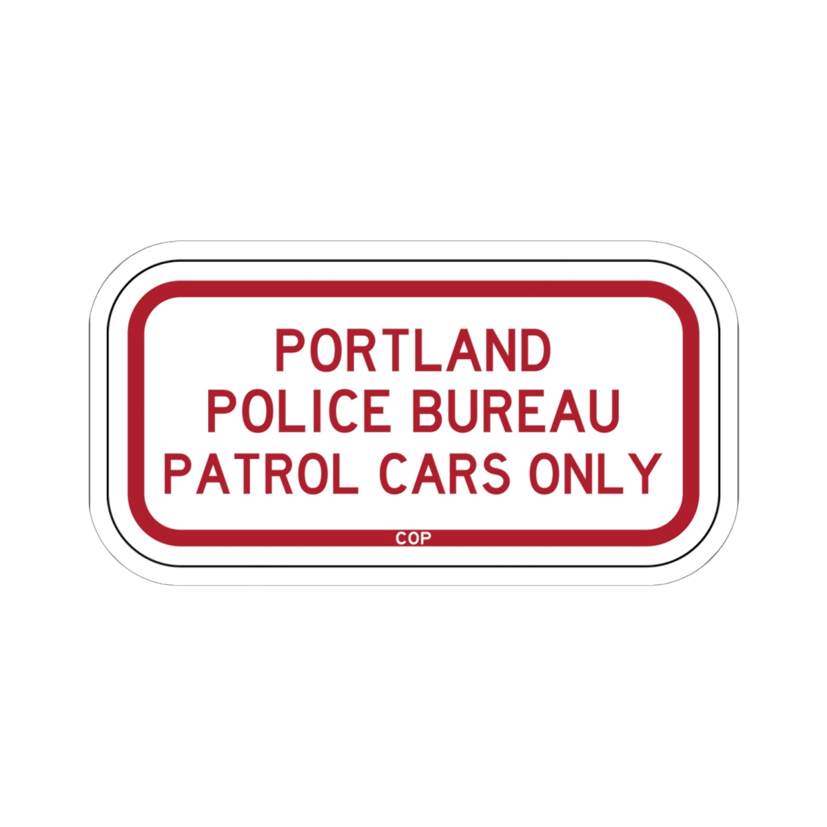 PBOT Road sign P4225 (Oregon) (Road Sign) STICKER Vinyl Kiss-Cut Decal
