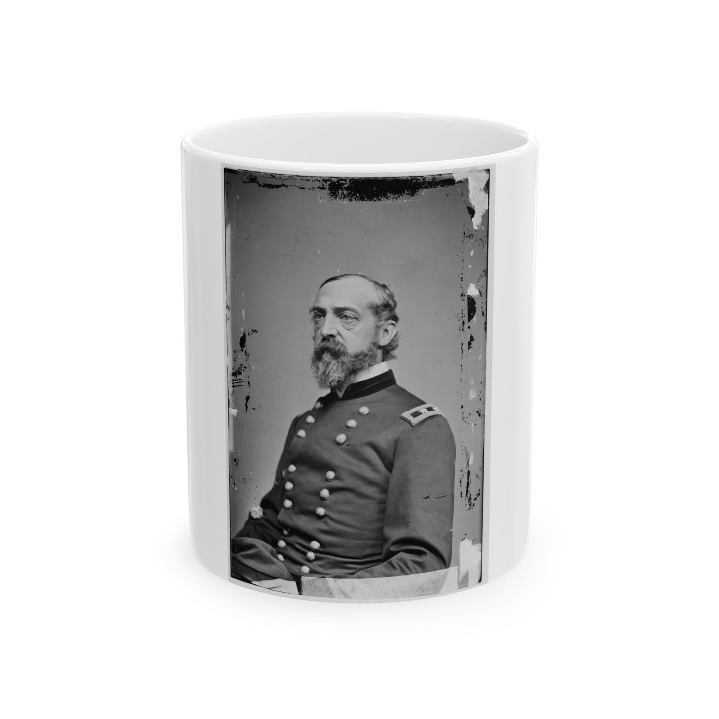 Portrait Of Maj. Gen. George G. Meade, Officer Of The Federal Army (U.S. Civil War) White Coffee Mug