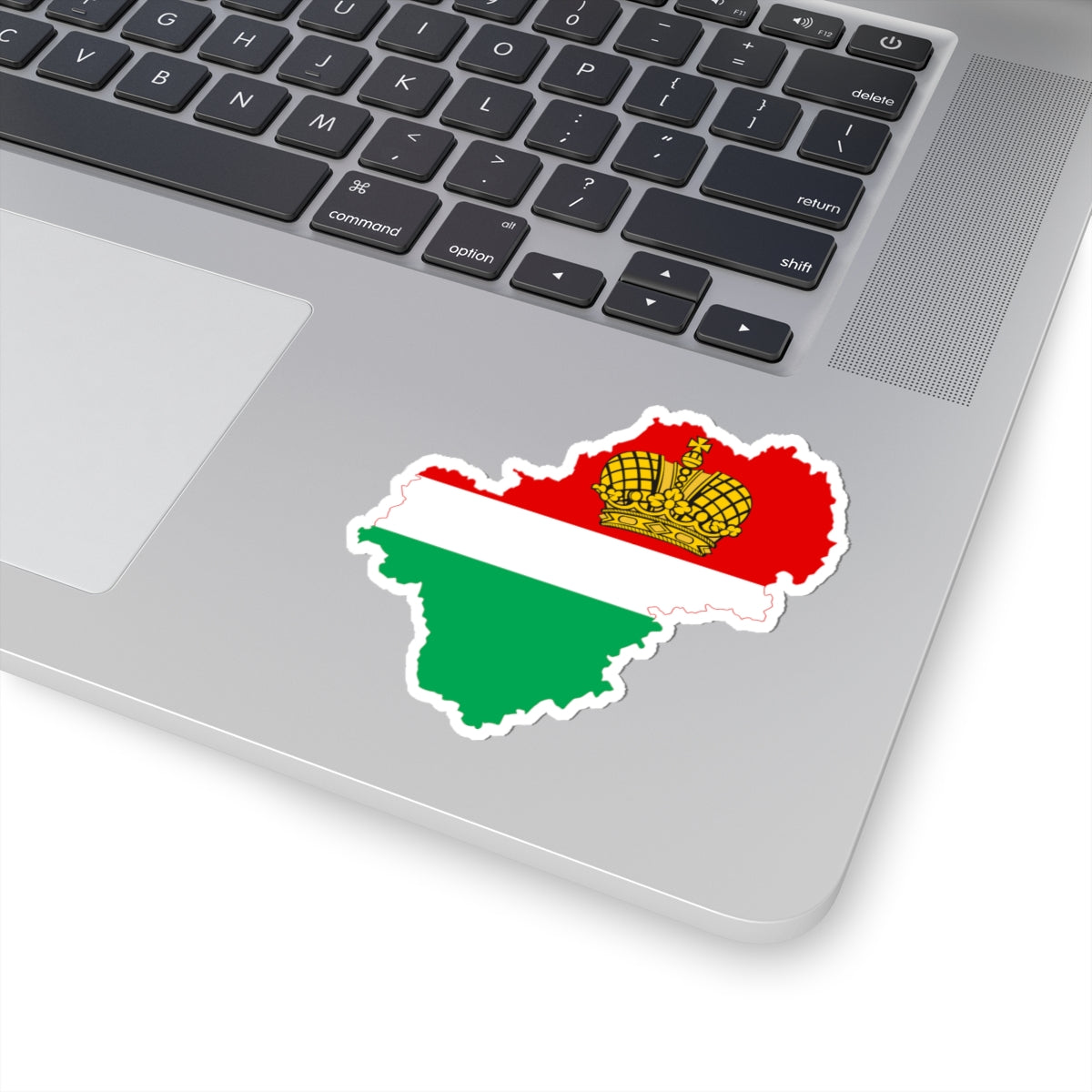 Flag-map of Kaluga Oblast (Russia) STICKER Vinyl Kiss-Cut Decal