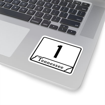 Tennessee template (Tennessee) (Road Sign) STICKER Vinyl Kiss-Cut Decal