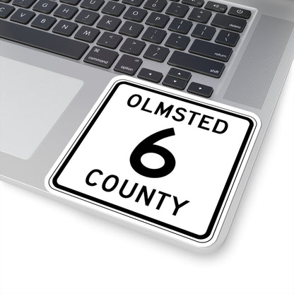 Olmsted County Route 6 MN (Minnesota) (Road Sign) STICKER Vinyl Kiss-Cut Decal