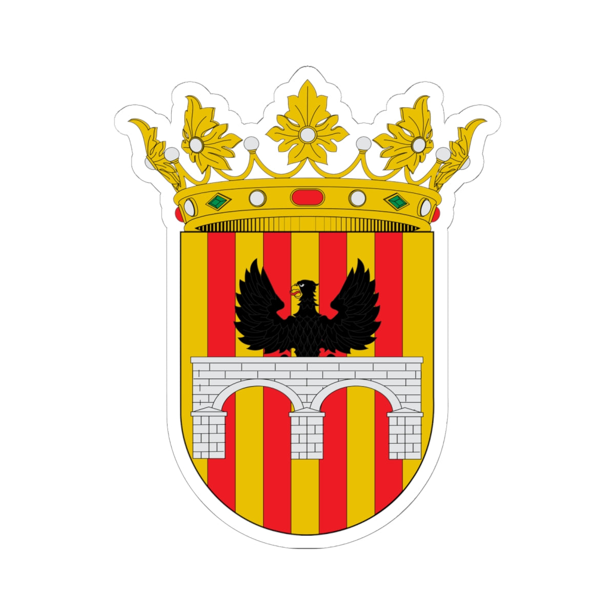 Escudo de Ariza (Spain) (Coat of Arms) STICKER Vinyl Kiss-Cut Decal
