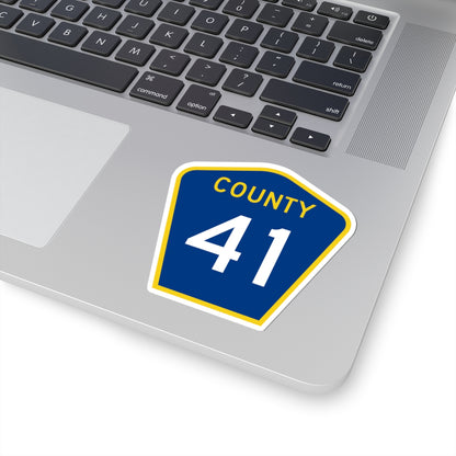County 41 MN (Minnesota) (Road Sign) STICKER Vinyl Kiss-Cut Decal