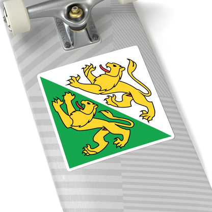 Flag of Canton of Thurgau (Switzerland) STICKER Vinyl Kiss-Cut Decal