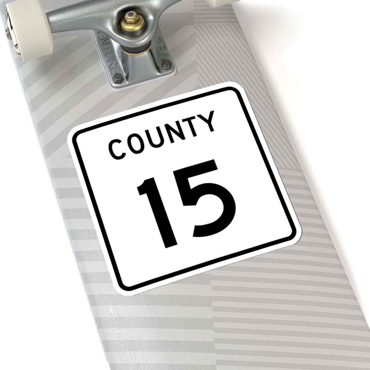 County 15 square (Minnesota) (Road Sign) STICKER Vinyl Kiss-Cut Decal