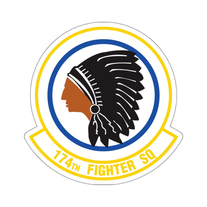 174 Fighter Squadron (U.S. Air Force) STICKER Vinyl Kiss-Cut Decal-4" × 4"-White-The Sticker Space