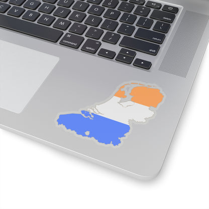 Flag-map of the Greater Netherlands (Belgium) STICKER Vinyl Kiss-Cut Decal