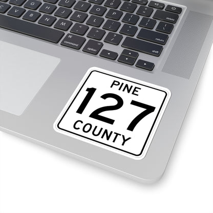 Pine County Route 127 MN (Minnesota) (Road Sign) STICKER Vinyl Kiss-Cut Decal