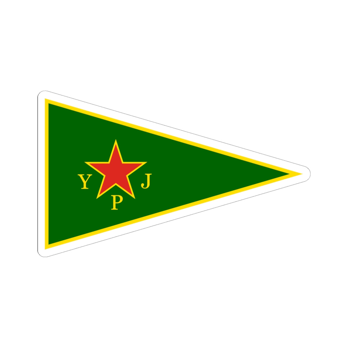YPJ Flag (Syria) STICKER Vinyl Kiss-Cut Decal