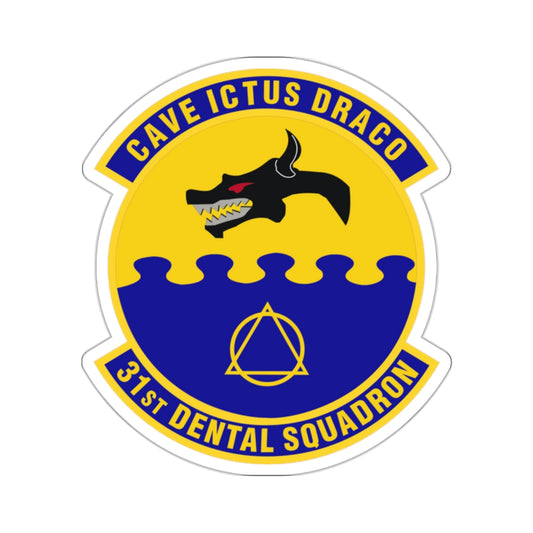 31st Dental Squadron (U.S. Air Force) STICKER Vinyl Kiss-Cut Decal