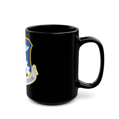 182d Airlift Wing insignia AFD 080128 056 (U.S. Air Force) Black Coffee Mug-The Sticker Space