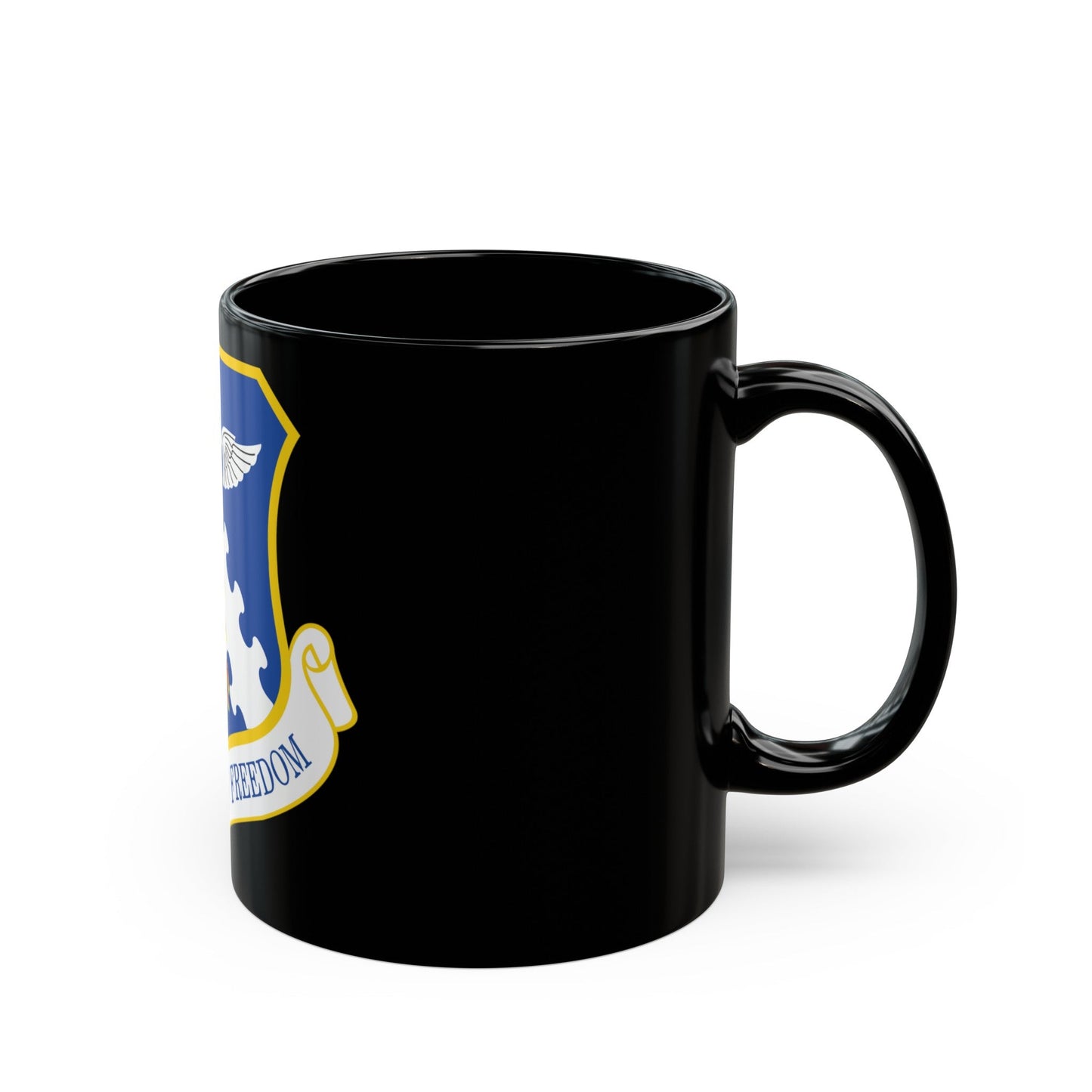 182d Airlift Wing insignia AFD 080128 056 (U.S. Air Force) Black Coffee Mug-The Sticker Space