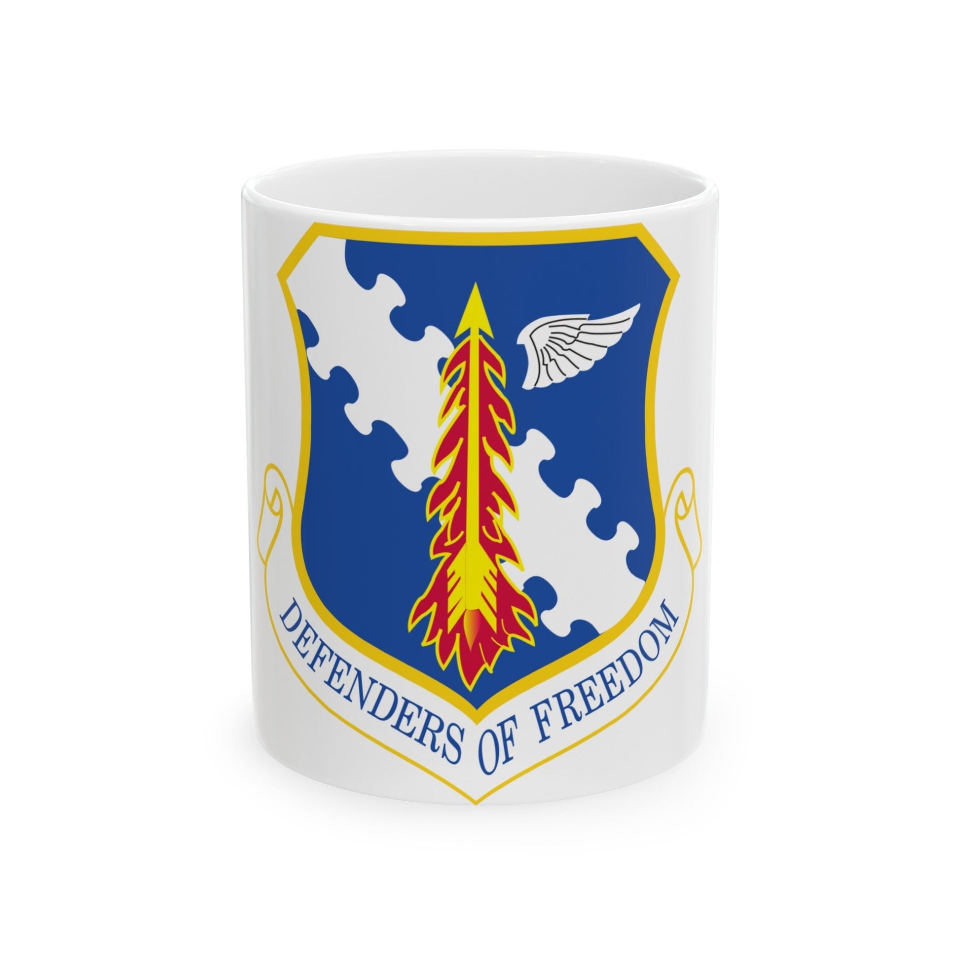 182d Airlift Wing insignia AFD 080128 056 (U.S. Air Force) White Coffee Mug-11oz-The Sticker Space