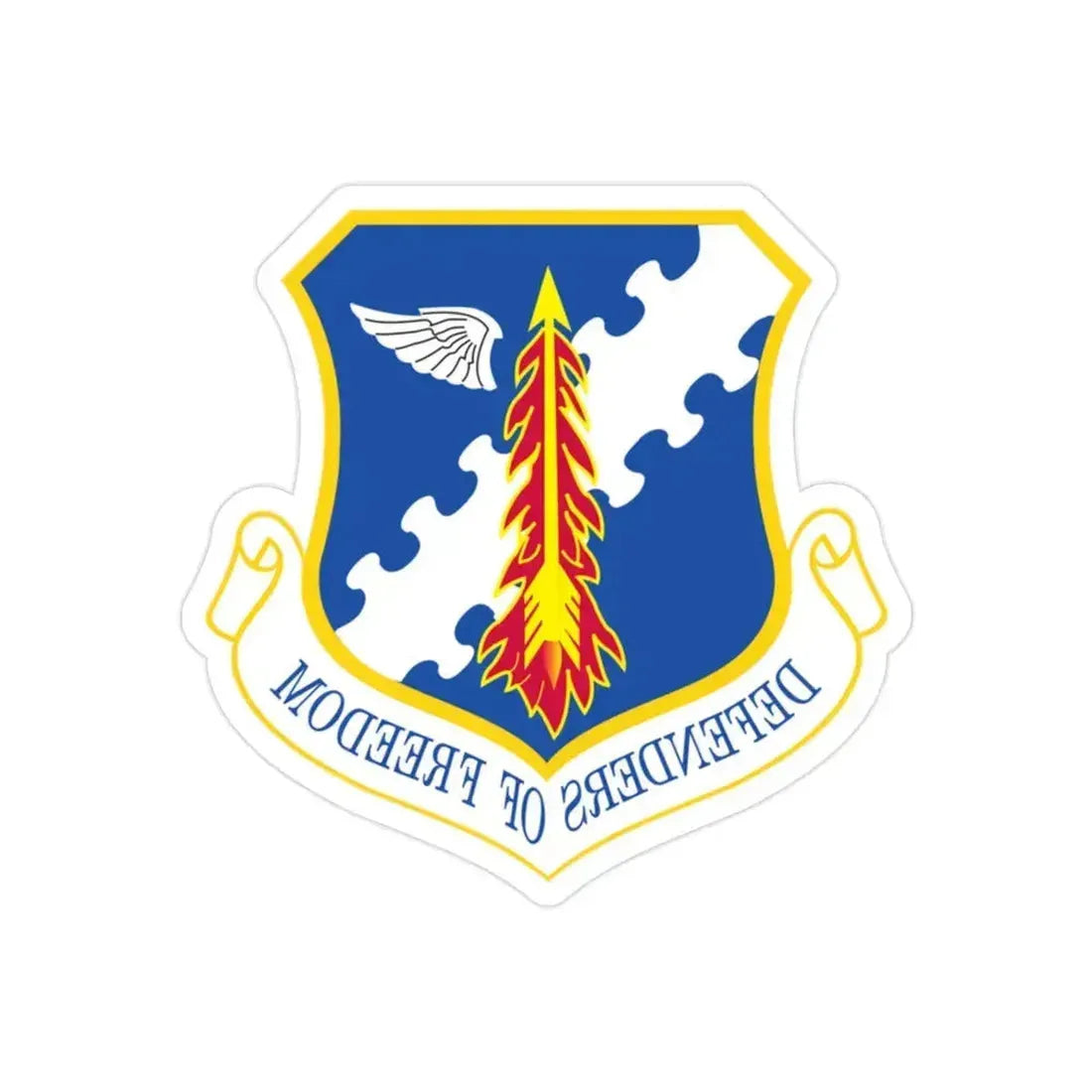 182d Airlift Wing insignia AFD 080128 056 (U.S. Air Force) REVERSE PRINT Transparent Die-Cut STICKER 2 Inch Die-Cut Transparent - The Sticker Space