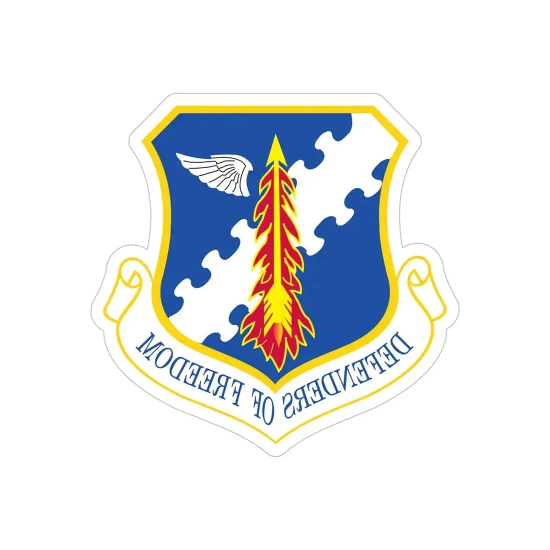 182d Airlift Wing insignia AFD 080128 056 (U.S. Air Force) REVERSE PRINT Transparent Die-Cut STICKER - The Sticker Space