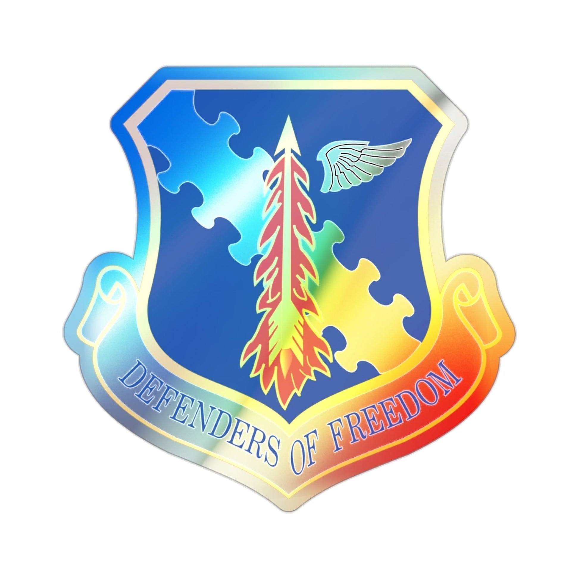 182d Airlift Wing (U.S. Air Force) Holographic STICKER Die-Cut Vinyl Decal-2 Inch-The Sticker Space