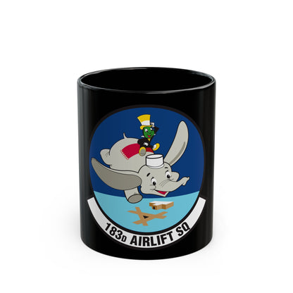183 Airlift Squadron (U.S. Air Force) Black Coffee Mug-11oz-The Sticker Space