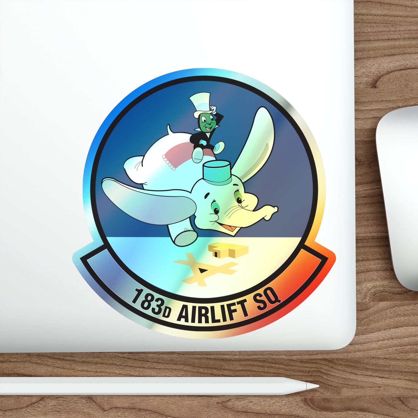 183 Airlift Squadron (U.S. Air Force) Holographic STICKER Die-Cut Vinyl Decal-The Sticker Space