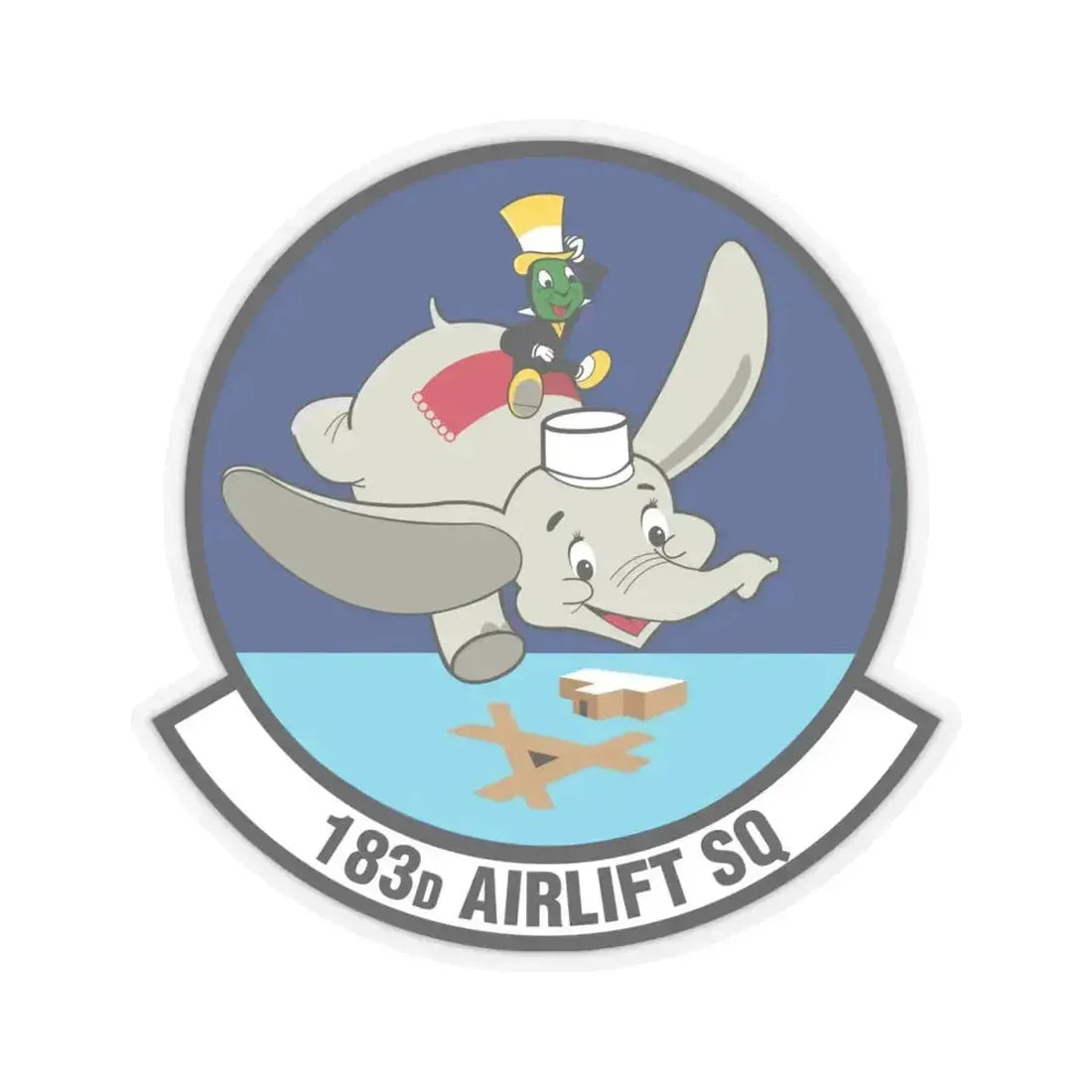 183 Airlift Squadron (U.S. Air Force) STICKER Vinyl Kiss-Cut Decal 4 Inch Transparent - The Sticker Space