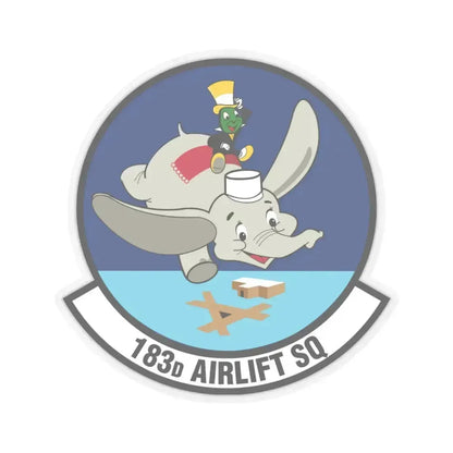 183 Airlift Squadron (U.S. Air Force) STICKER Vinyl Kiss-Cut Decal 6 Inch Transparent - The Sticker Space