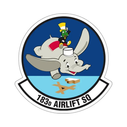 183 Airlift Squadron (U.S. Air Force) STICKER Vinyl Kiss-Cut Decal 6 Inch White - The Sticker Space