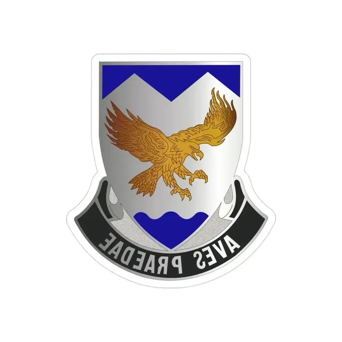 183 Aviation Regiment (U.S. Army) REVERSE PRINT Transparent Die-Cut STICKER 3 Inch Die-Cut Transparent - The Sticker Space