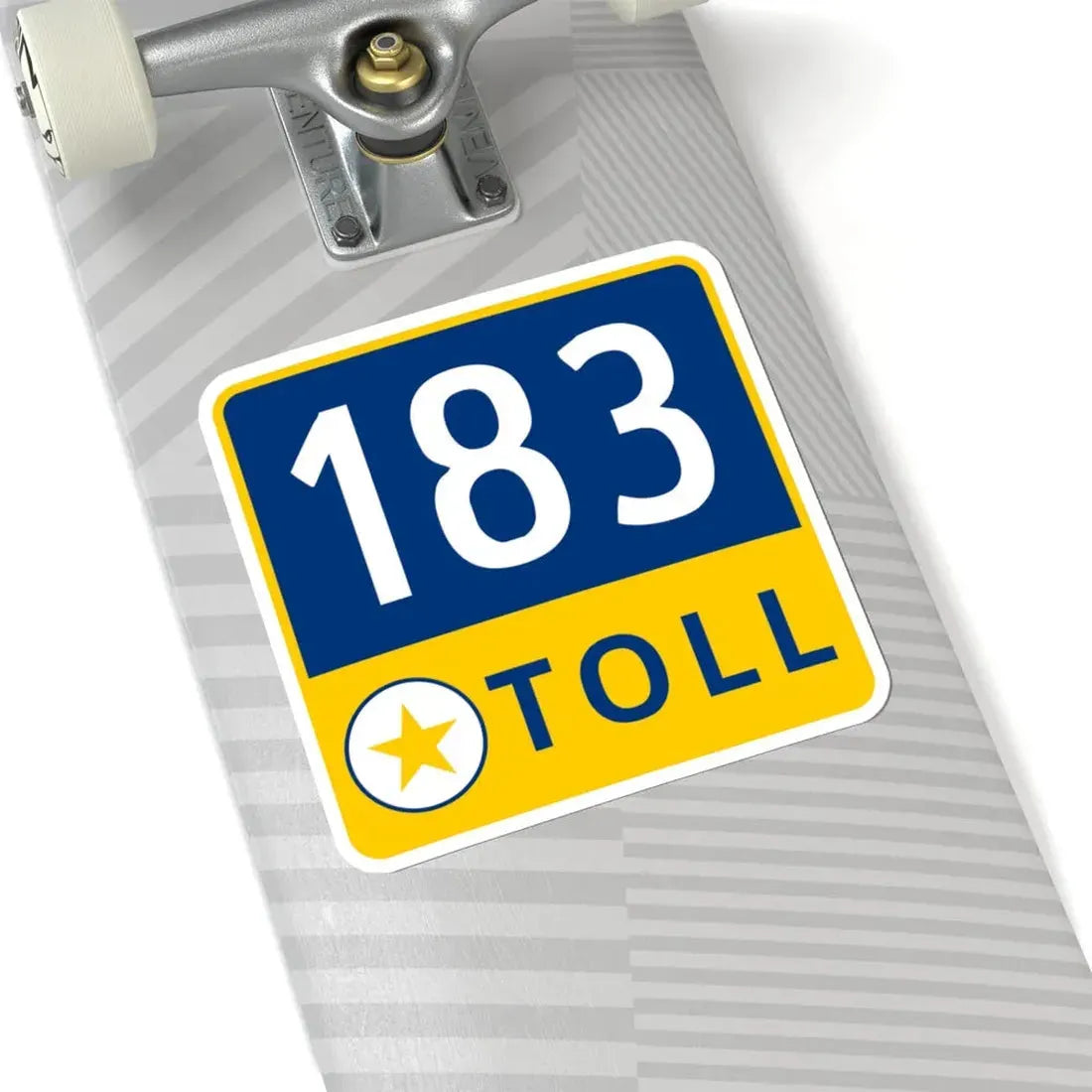 183 Toll Road free (Texas) (Road Sign) STICKER Vinyl Kiss-Cut Decal - The Sticker Space